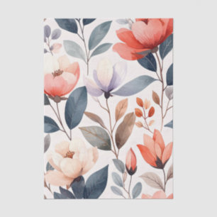Elegant Floral Bloom Decoupage Tissue Paper