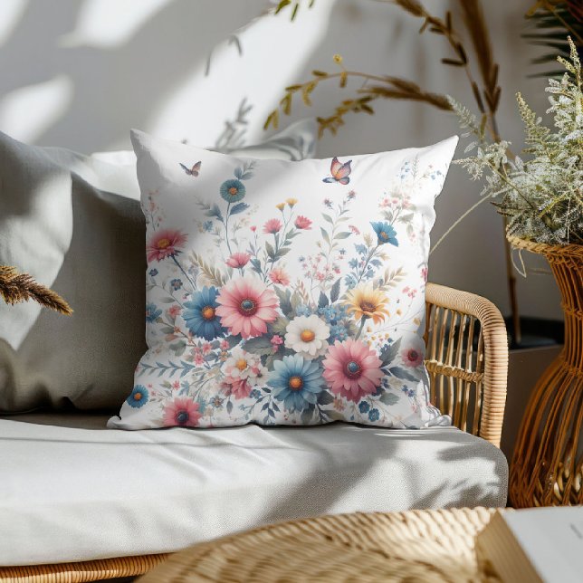 Elegant Floral Blooms Cushion (Creator Uploaded)