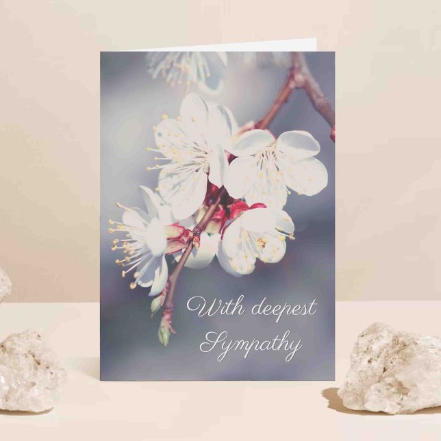 Elegant Floral Blossom Sympathy Card (Creator Uploaded)