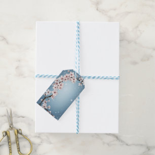 Elegant Floral Blossom Wedding Invitation Design Gift Tags
