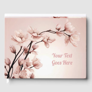Elegant Floral Blossom Wedding Invitation Design Guest Book