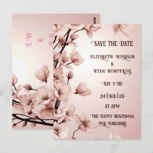 Elegant Floral Blossom Wedding Invitations