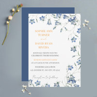 Elegant Floral Blue Bellflower Wedding
