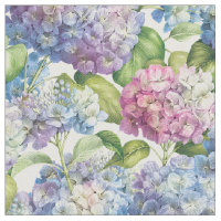 Elegant Floral Blue Purple Hydrangea Pattern
