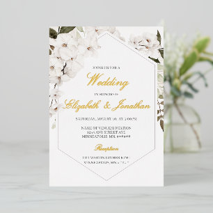 Elegant floral boho wedding Spanish Invitation
