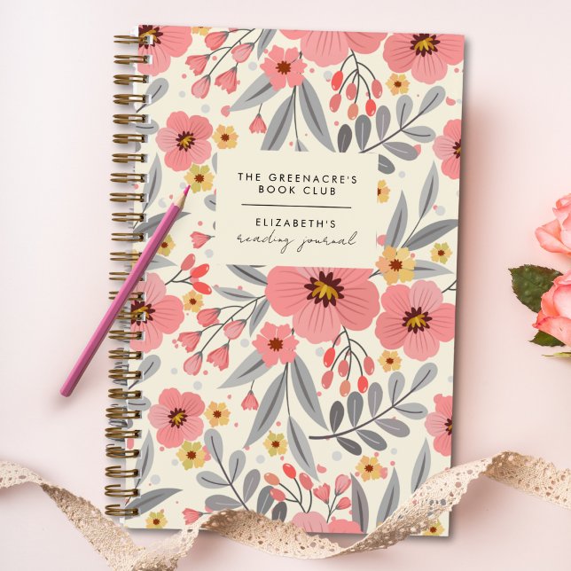Elegant Floral Book Club Reading Gift Journal (Creator Uploaded)