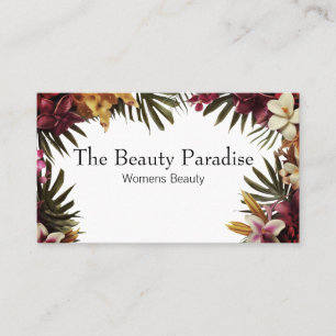 Elegant Floral Border Beautiful Flowers Appointment Card