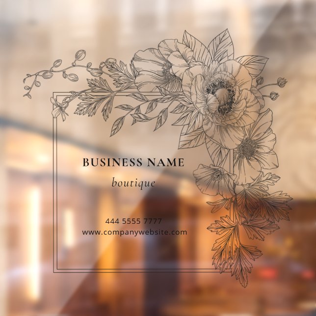 Elegant Floral Border Boutique Salon Business Name (Sheet 2)