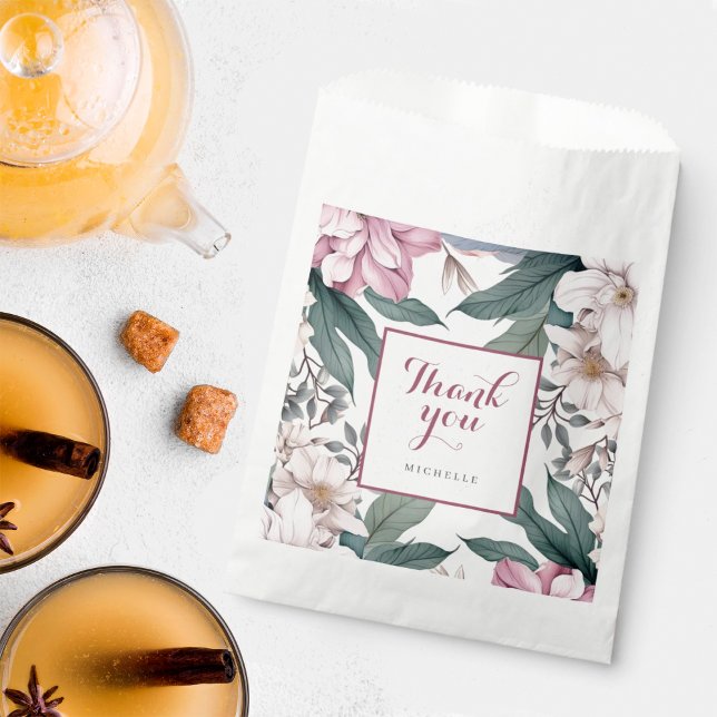 Elegant Floral Botanical Garden Birthday Party Favour Bags (Creator Uploaded)