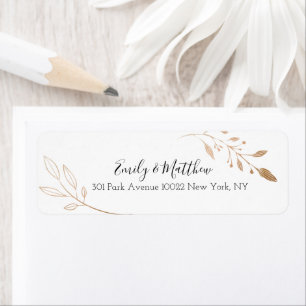 Elegant Floral Botaniqe Gold Foil Wedding