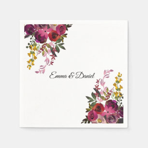 Elegant Floral Bouquet Napkin