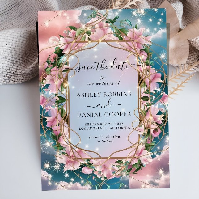 Elegant Floral Bouquet Rosy Save The Date Invitation (Creator Uploaded)