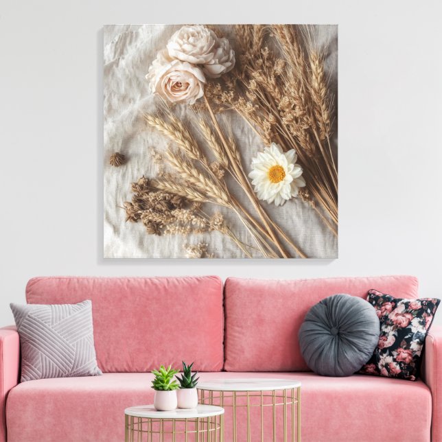 Elegant Floral Bouquet Wall Art (Insitu(LivingRoom))