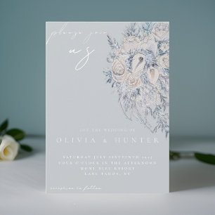 Elegant Floral Bouquet Wedding Invitation