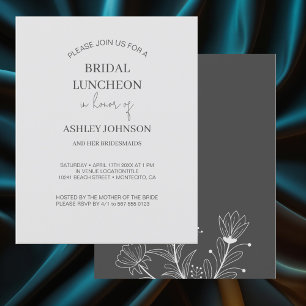 Elegant Floral Bridal Luncheon Invitation Flyer