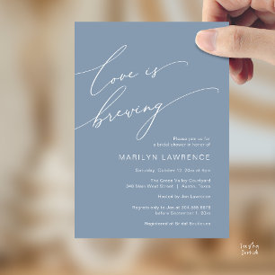 Elegant Floral Bridal Shower Black White Brewery Invitation