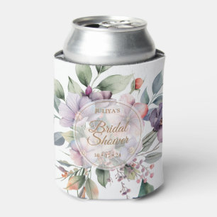 Elegant  floral Bridal Shower Can Cooler