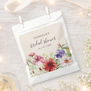 Elegant Floral Bridal Shower Favor Favour Bags