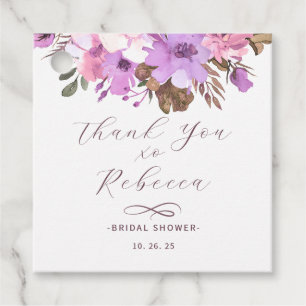 Elegant Floral Bridal Shower Gift Tag