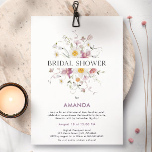 Elegant Floral Bridal Shower Invitation