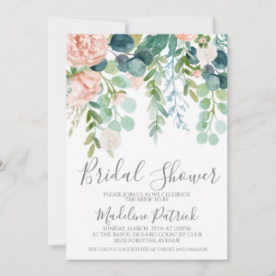 Elegant Floral Bridal Shower Invitation