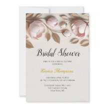 Elegant Floral Bridal Shower Invitation