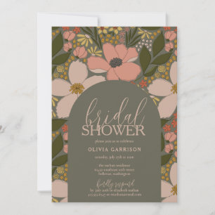 Elegant Floral Bridal Shower Invitation