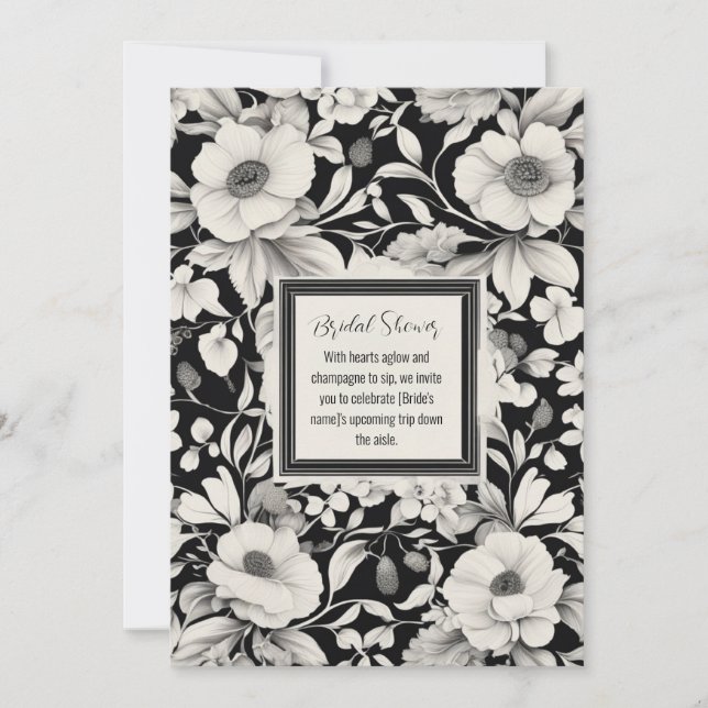 Elegant Floral Bridal Shower Invitation (Front)