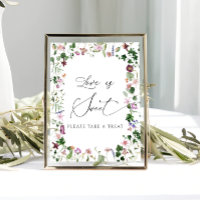 Elegant Floral Bridal Shower Love is Sweet Poster
