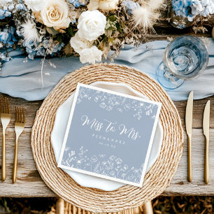 Elegant Floral Bridal Shower Napkin