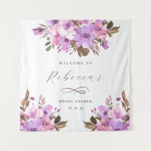 Elegant Floral Bridal Shower Tapestry