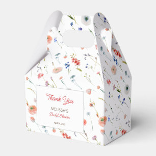 Elegant Floral Bridal Shower Thank You Favour Box