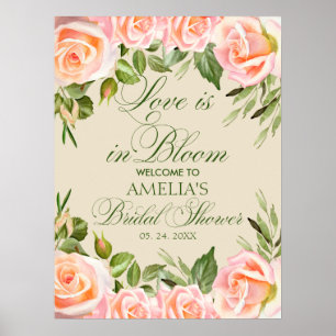 Elegant Floral Bridal Shower Welcome Sign