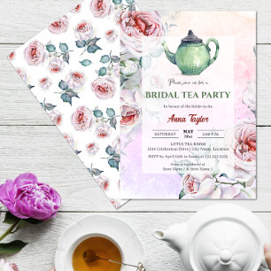 Elegant Floral Bridal Tea Party Invitation