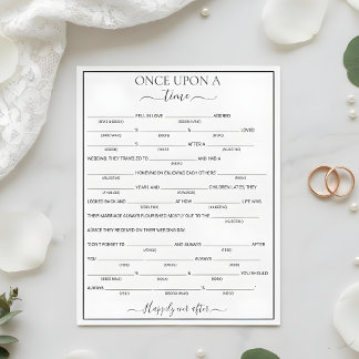 Elegant Floral Bride Libs Bridal Shower Game