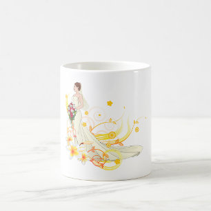 Elegant Floral Bride Romantic Wedding Design Coffee Mug