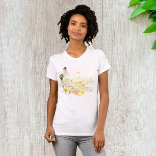 Elegant Floral Bride Romantic Wedding Design  T-Shirt