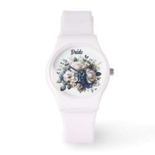 Elegant Floral Bride Watch - Wedding Day