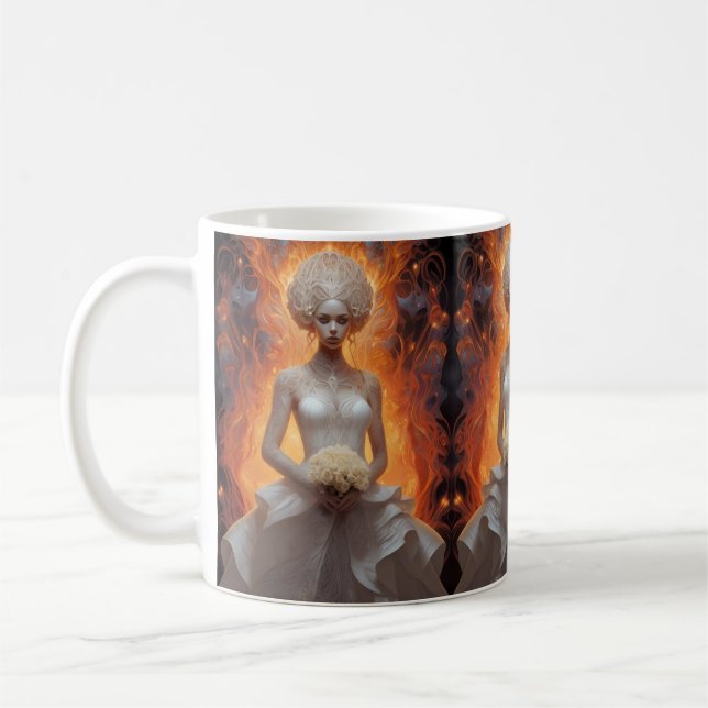Elegant Floral Bride Wedding Collection  Coffee Mug (Left)