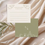 Elegant Floral Budget Advice Card<br><div class="desc">Provide this elegant floral advice and wishes cards for your guests to fill out. They are a great guestbook alternative for a bridal shower, engagement party, or wedding reception that allow family, friends, and guests to express well wishes, cute date night ideas, funny memories, marriage advice, or fun games to...</div>