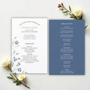 Elegant Floral  Budget Wedding Program