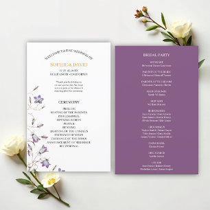 Elegant Floral  Budget Wedding Program