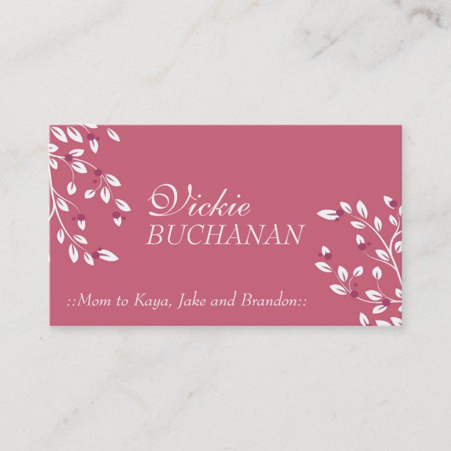 Elegant Floral Business Card (Front)