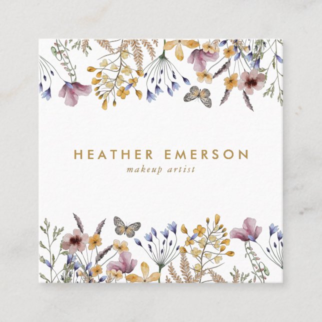 Elegant Floral Business Card (Front)