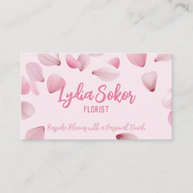 Elegant Floral Business Card for Florist (Front)
