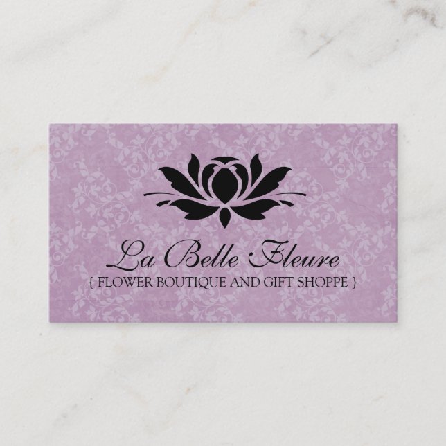 Elegant Floral Business Cards (Front)