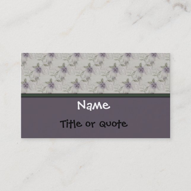 Elegant Floral Business or Profile Card Template (Front)