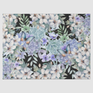 Elegant Floral Butterflies Decoupage Tissue Paper