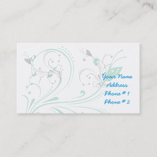 Elegant Floral Butterfly Business Card