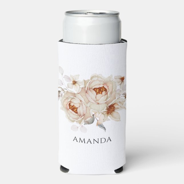 Elegant Floral Can Coolers (Seltzer Front)